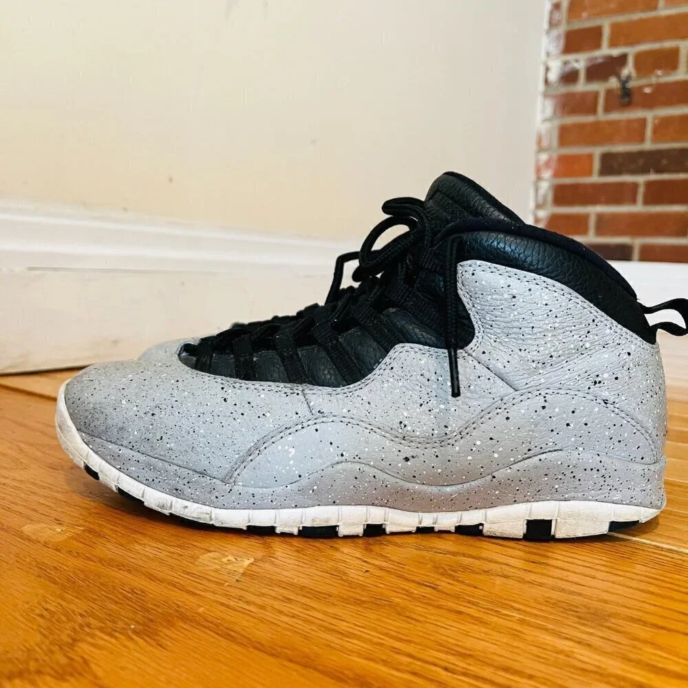 Nike AIR JORDAN 10 RETRO Cement Light Grey Smoke/Black Men’s size 10.5 - Picture 6 of 16